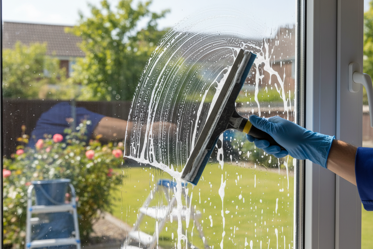 clean window from outside